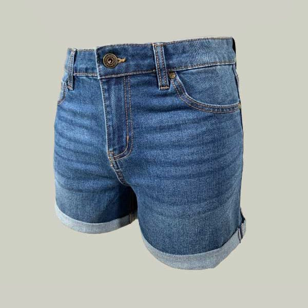 Girls/Ladies shorts pant Fold Hem - Stretch Comfortable Denim Jeans.