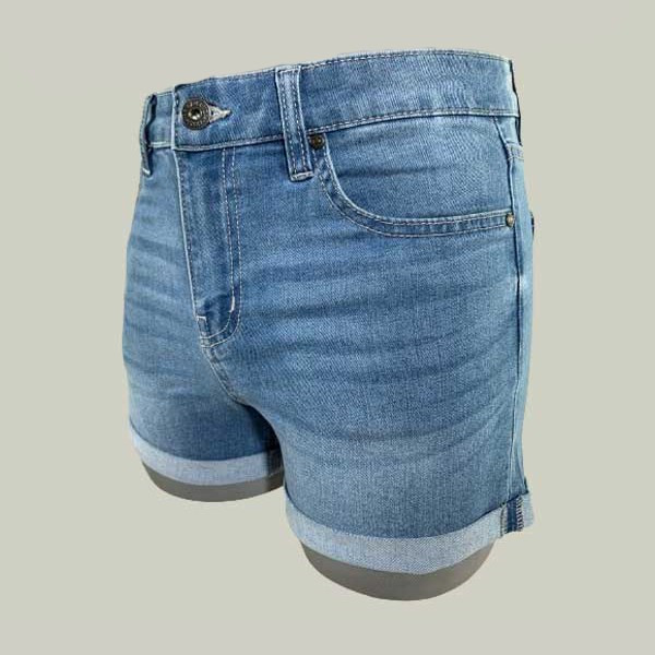 Girls/Ladies shorts pant Fold Hem - Stretch Comfortable Denim Jeans.