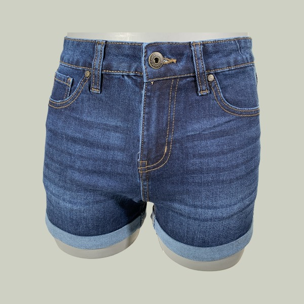 Girls/Ladies shorts pant Fold Hem - Stretch Comfortable Denim Jeans.